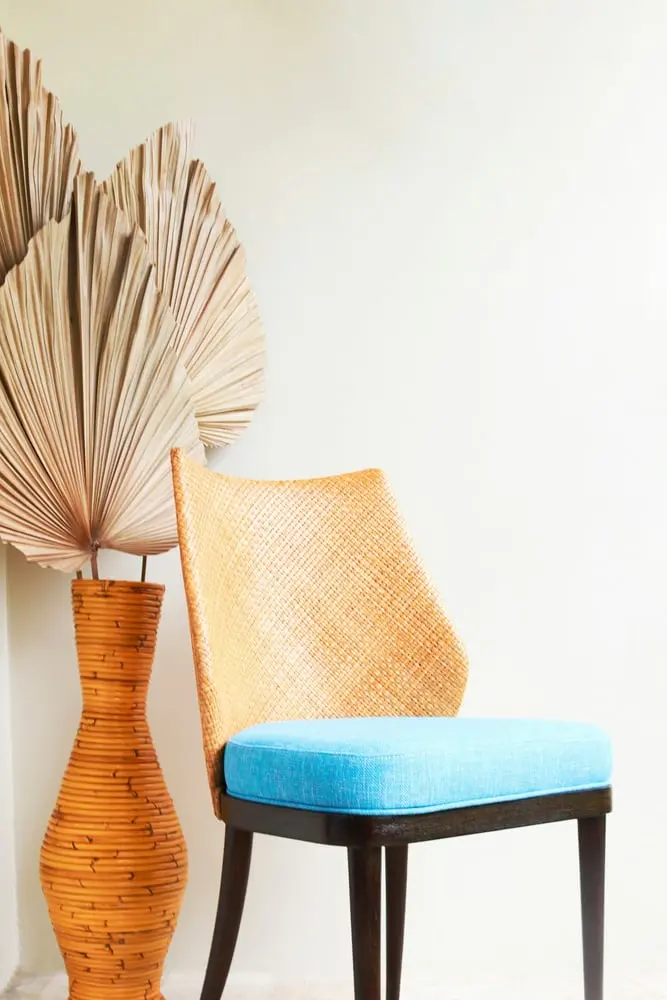white and brown wooden chair